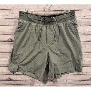 Ten Thousand Mens The Session Short Sz M Green Workout Running Gym 5" Inseam